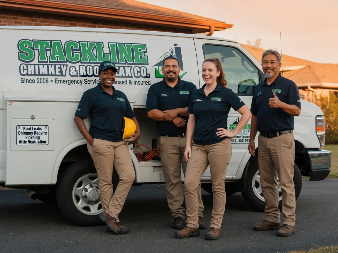 Chimney flashing repair company in Howe, OK